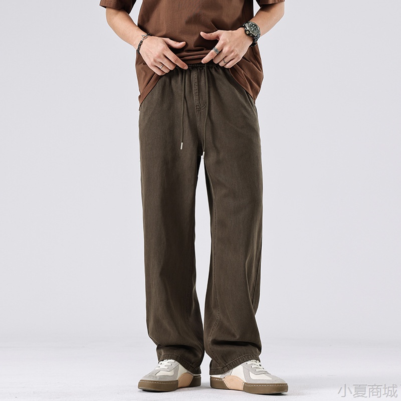 2025新款春秋季轻薄透气牛仔休闲裤男士美式高街牛仔裤潮流Z280